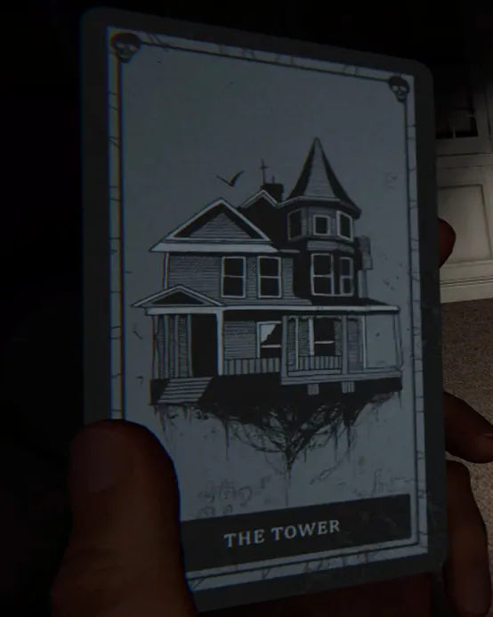 The Tower card in Phasmophobia. 