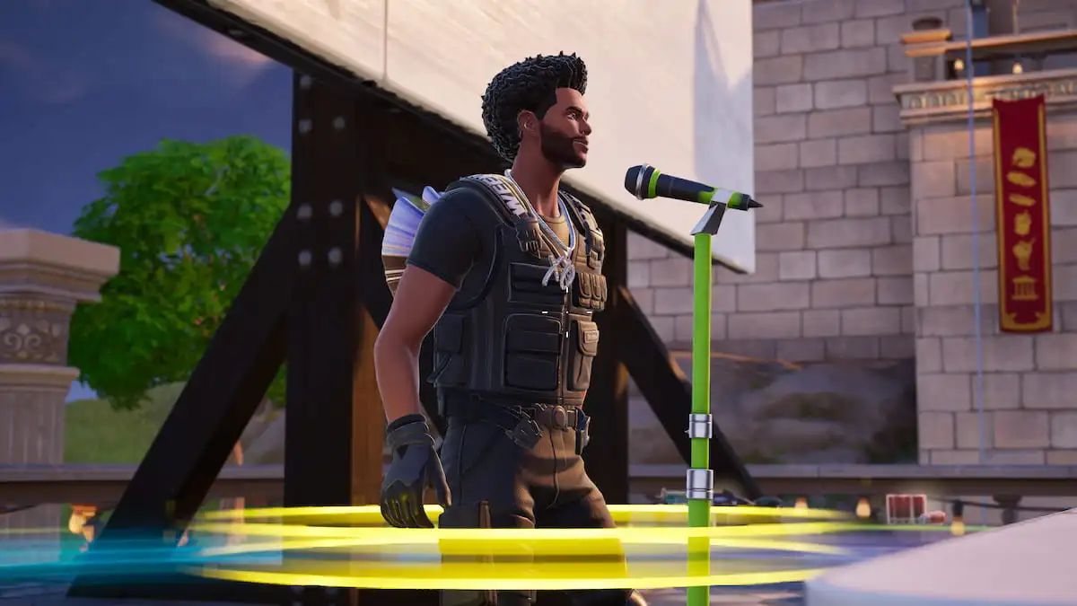 The Weeknd jamming in Fortnite.