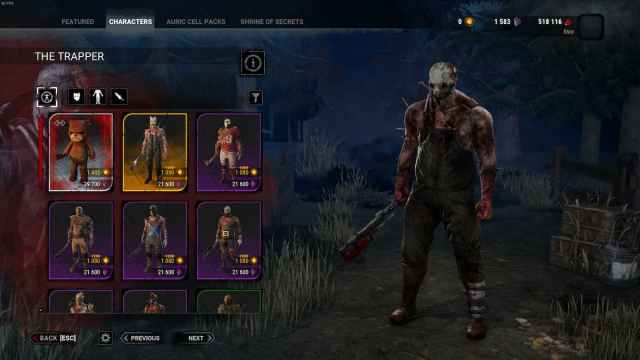 The Trapper and his many skins in Dead by Daylight.