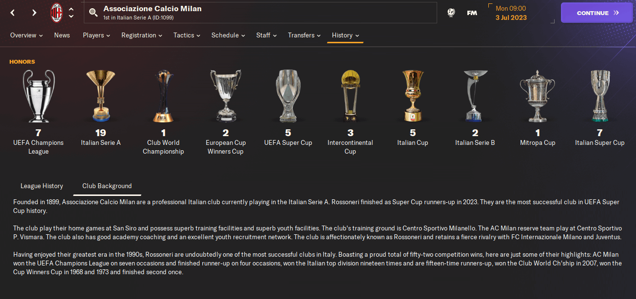 An image of the trophies in the trophie megapack mod for Football Manager 2024