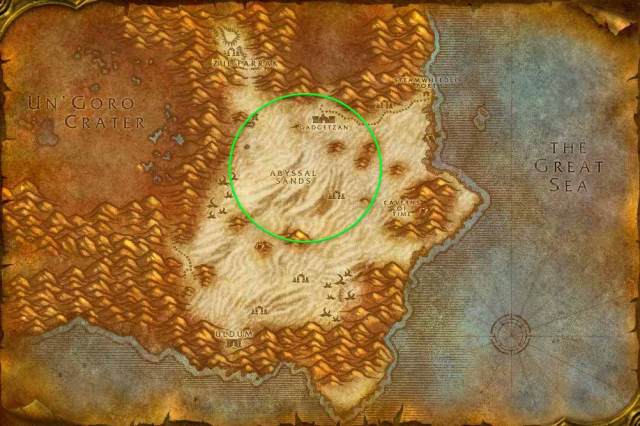 Large egg farm location in Tanaris in WoW Classic.