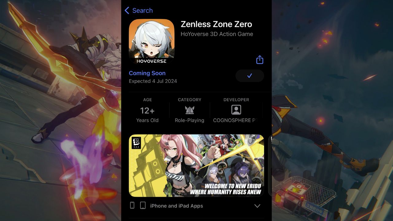 Дата выхода Zenless Zone Zero просочилась в Apple App Store заранее