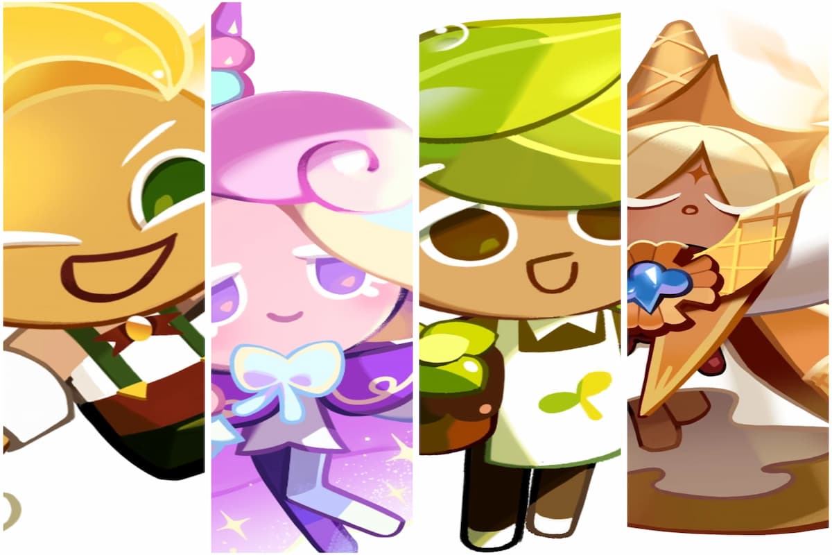 A collage of some of the Healing Cookies from Cookie Run Kingdom