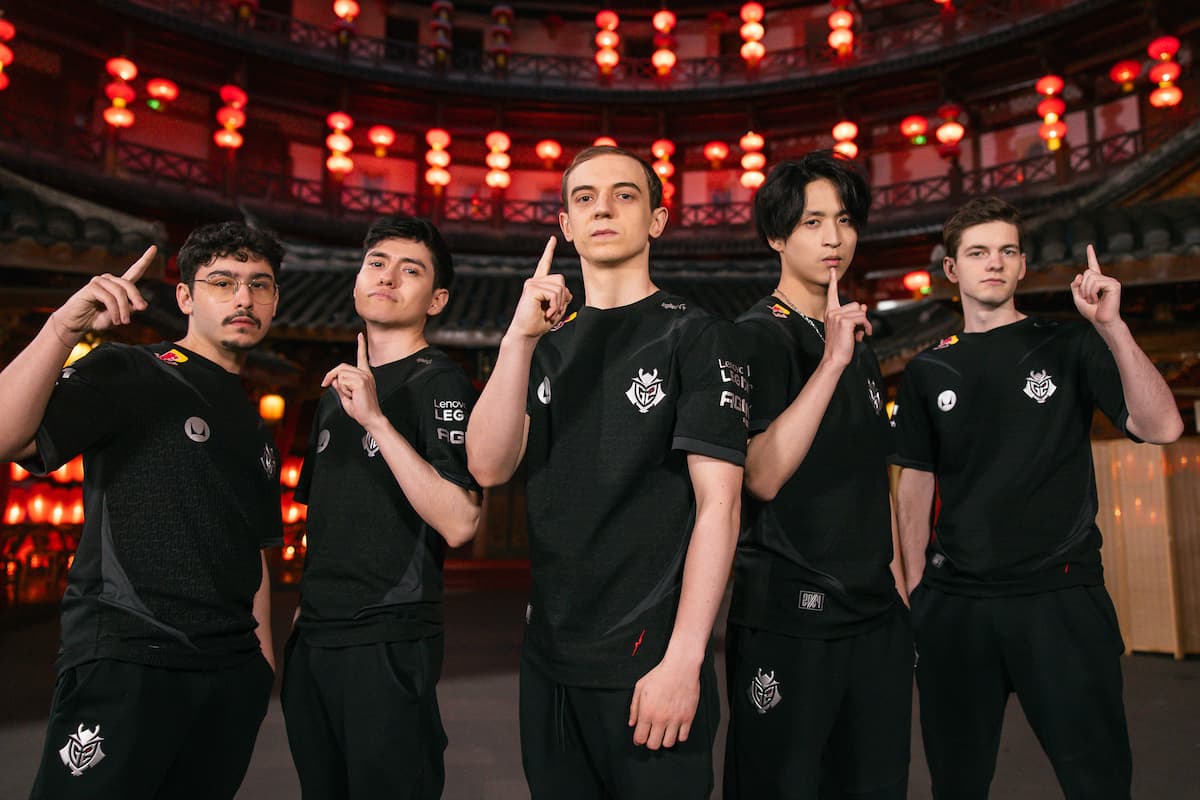 G2's League of Legends team poses in a promo shot for MSI 2024