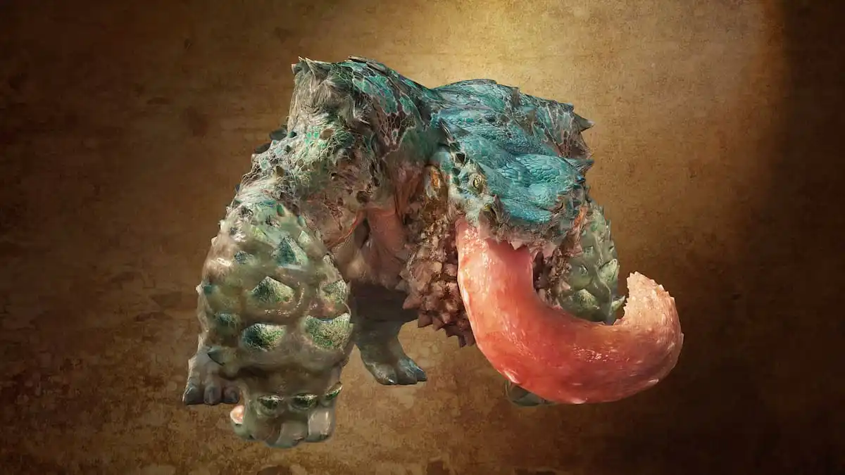 An image of the Chatacabra monster from Monster Hunter Wilds