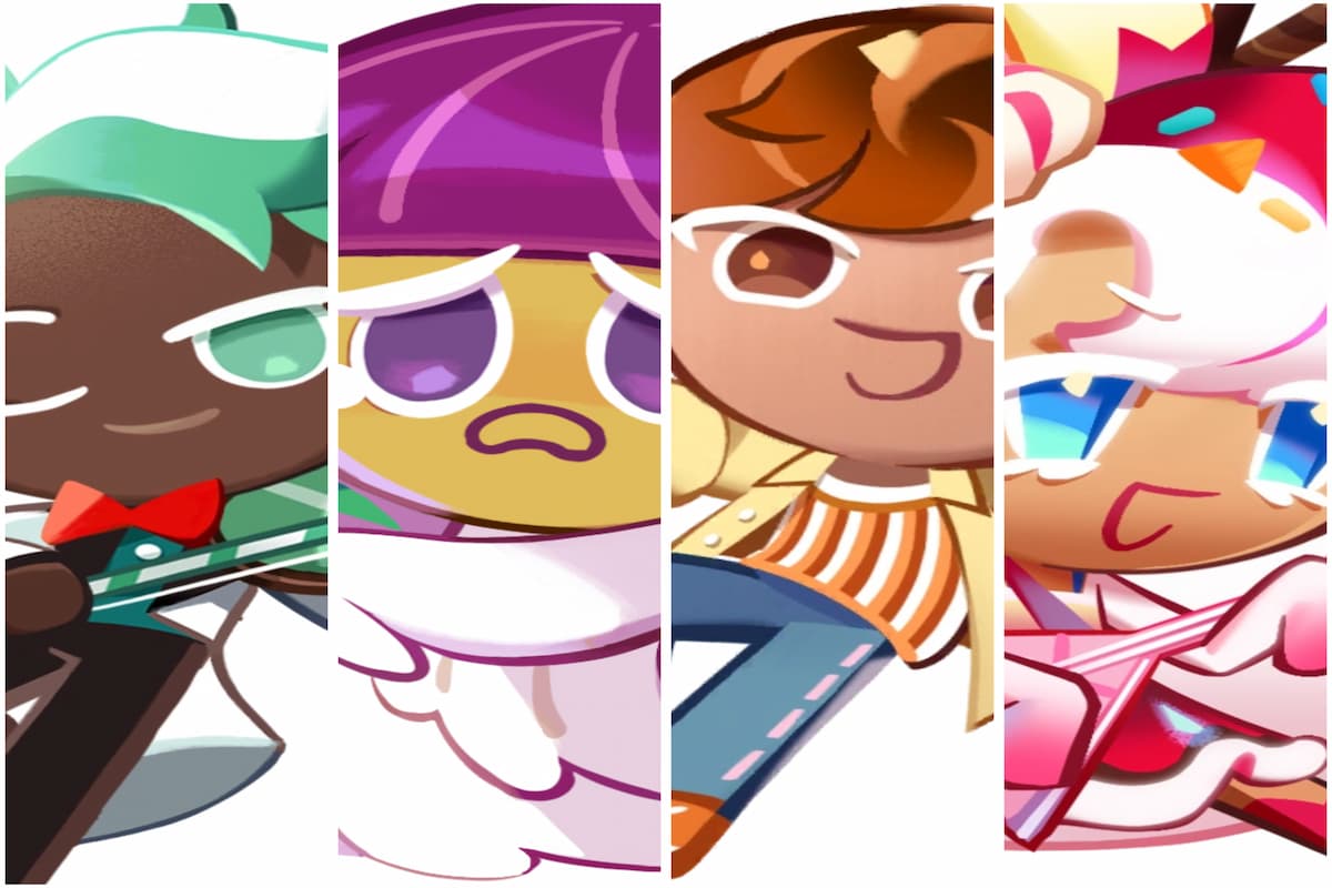 A collage of some of the Support Cookies from Cookie Run Kingdom
