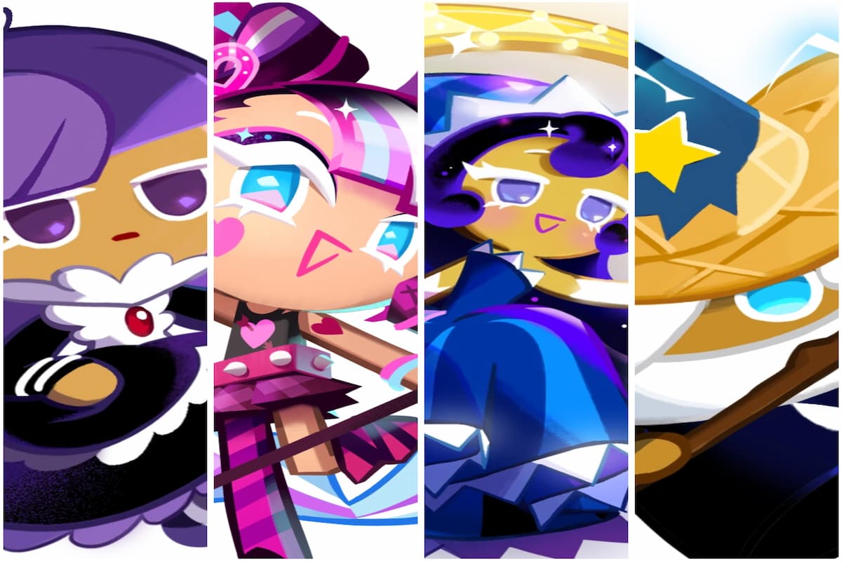 A collage of some of the Magic Cookies from Cookie Run Kingdom