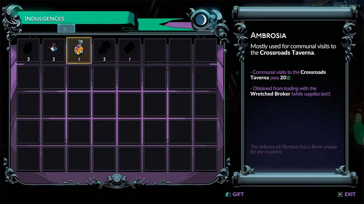 How to get and use Ambrosia in Hades 2