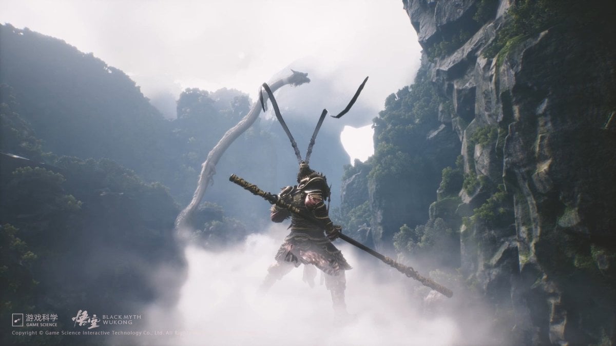 Promotional image showing Wukong in Black Myth Wukong