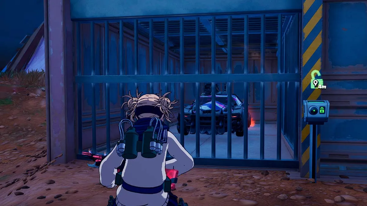 vehicle behind a cage in FN