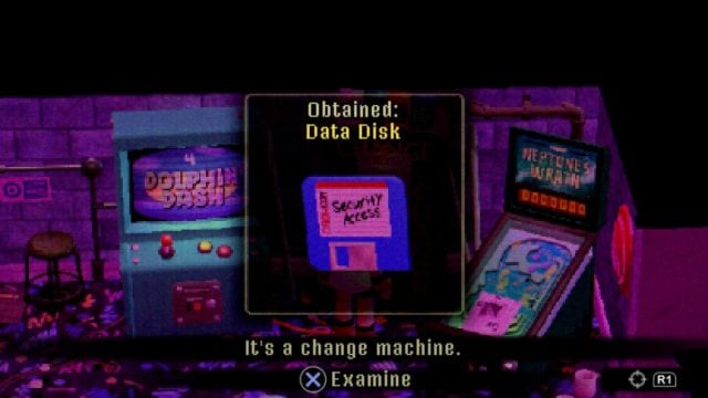 Obtaining the Data Disk in the Arcade