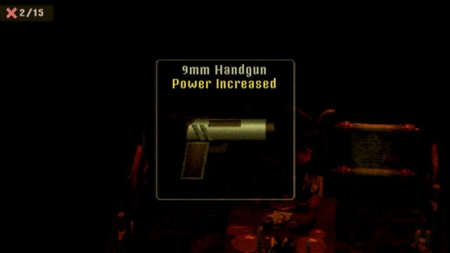 Upgrading the power of Mara's Handgun in Crow Country