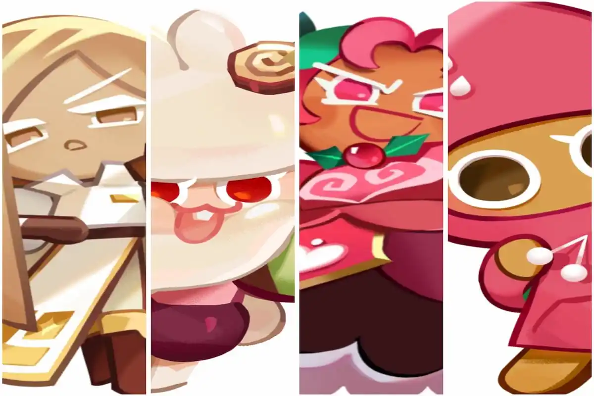A collage of some of the Defense Cookies from Cookie Run Kingdom