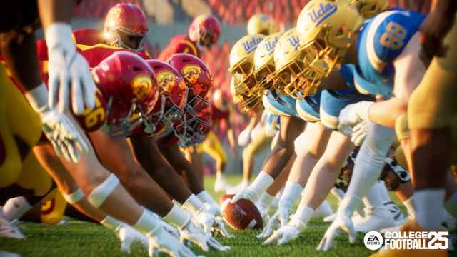 USC and UCLA line up in EA Sports College Football 25.