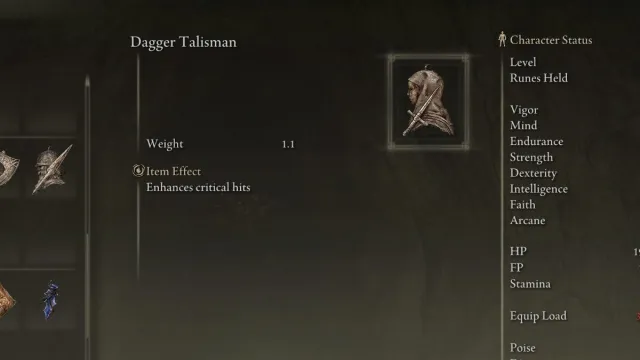 The Dagger Talisman item in Elden Ring.