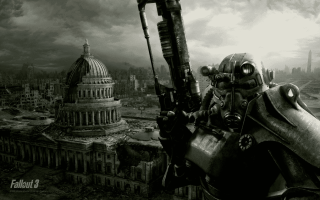 The T-45 Power Armor in Fallout 3