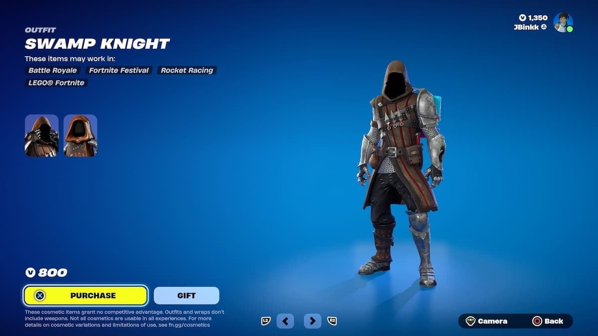 Популярный скин Swamp Knight в Fortnite наконец-то вернулся, и он очень дешевый