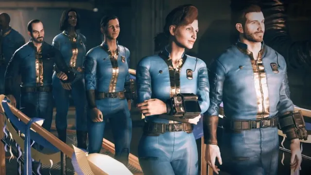 vault dwellers sporting the iconic outfit