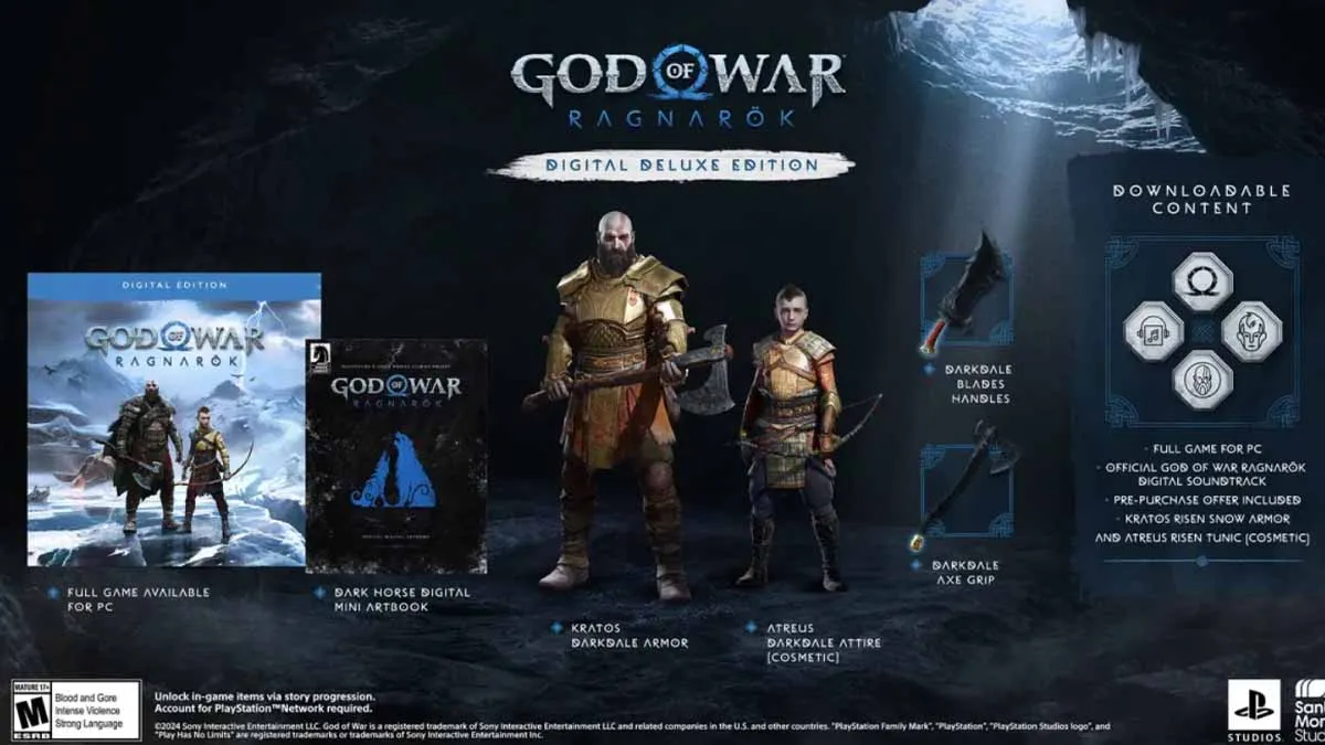 All God of War Ragnarok PC pre-order bonuses