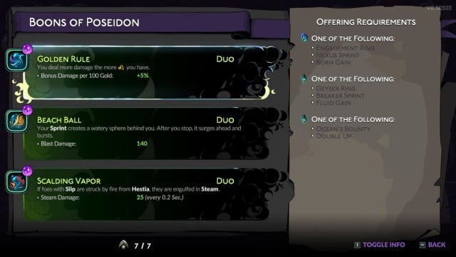 The Golden Rule Duo Boon in Hades 2, shown in the Book of Shadows menu.