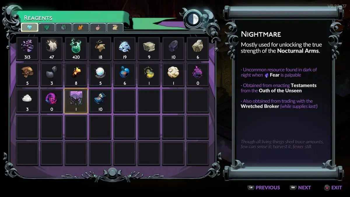 How to get and use Nightmare in Hades 2