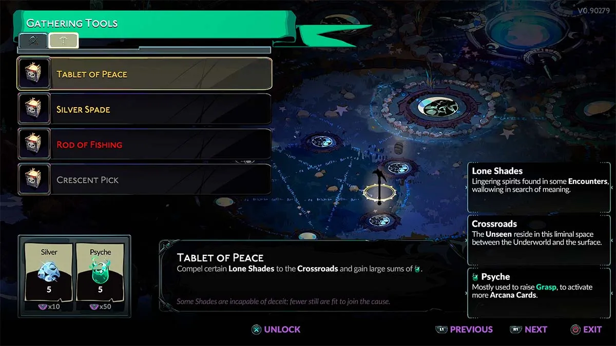 crafting the tablet of peace in hades 2