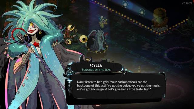 Hades 2 Scylla is talking to the player