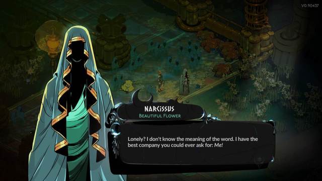 Narcissus is being himself in Hades 2