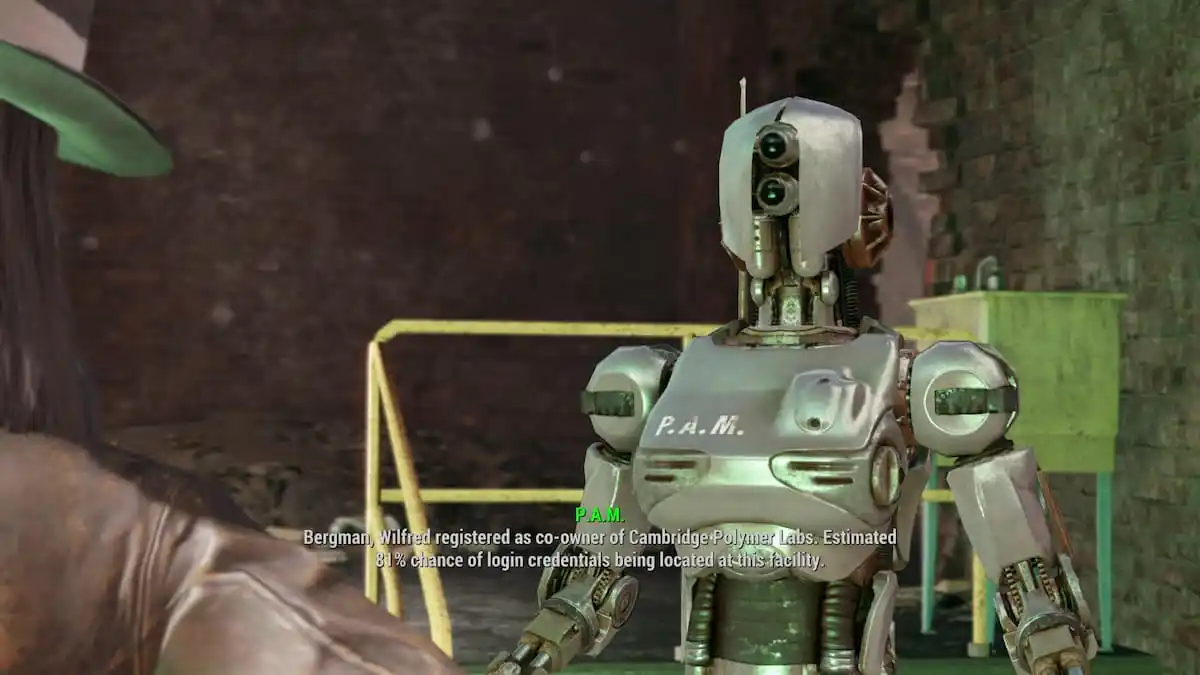 An in game screenshot of P.A.M from Fallout 4.