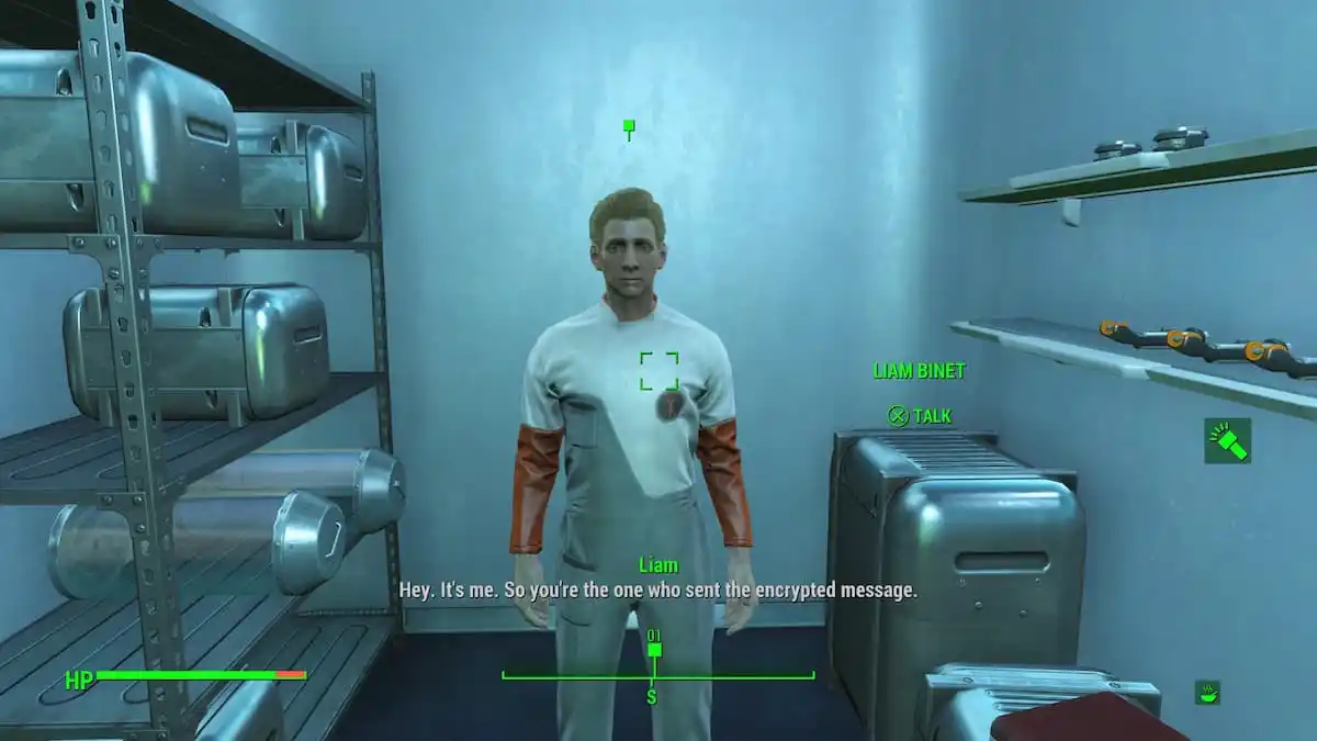 An in game screenshot of Liam from Fallout 4.