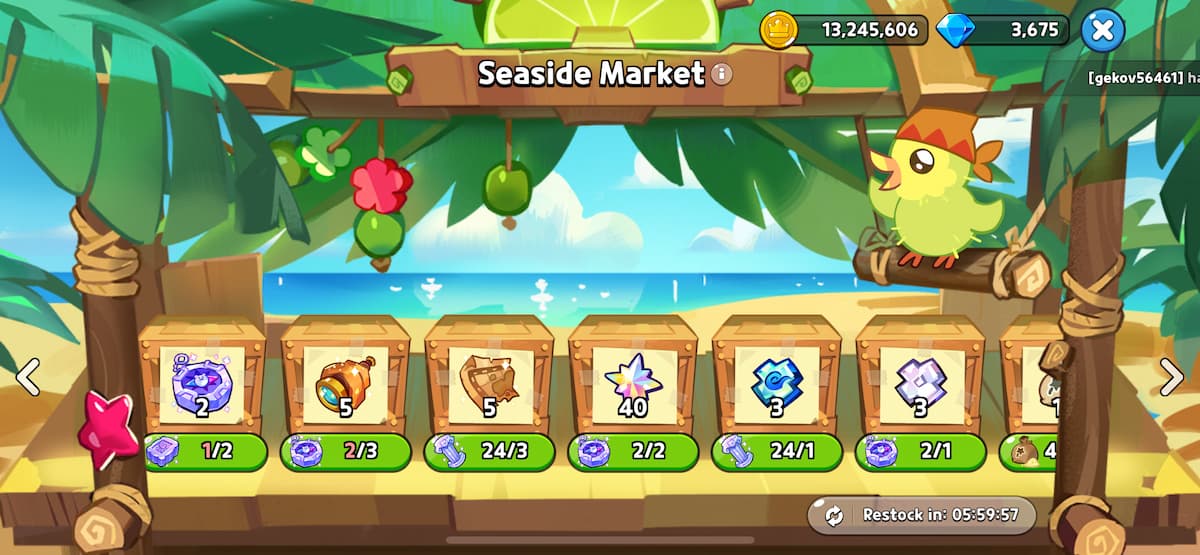 An image of the Seaside Market from Cookie Run Kingdom