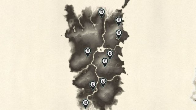 a map image with locations of Hot Springs marked