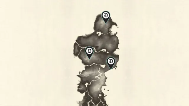 a map of all Shinto Shrine location in Kamiagata region of Ghost of tsushima