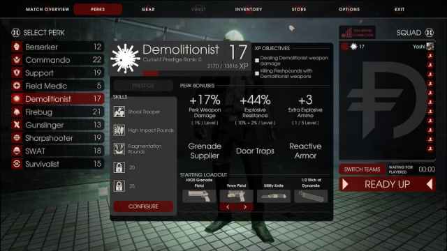 Game lobby in Killing Floor 2.