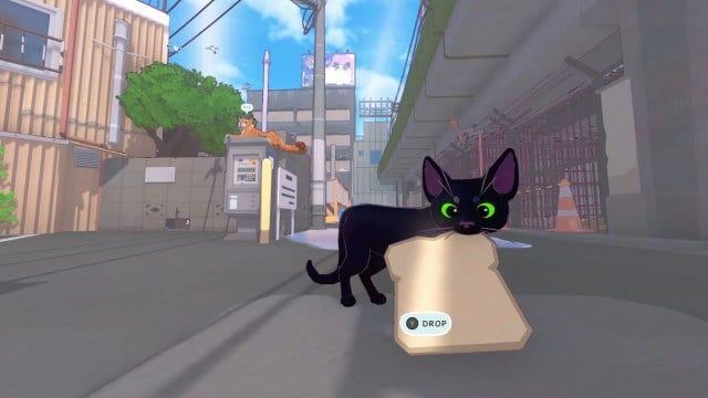The cat holding a piece of bread in Little Kitty, Big City