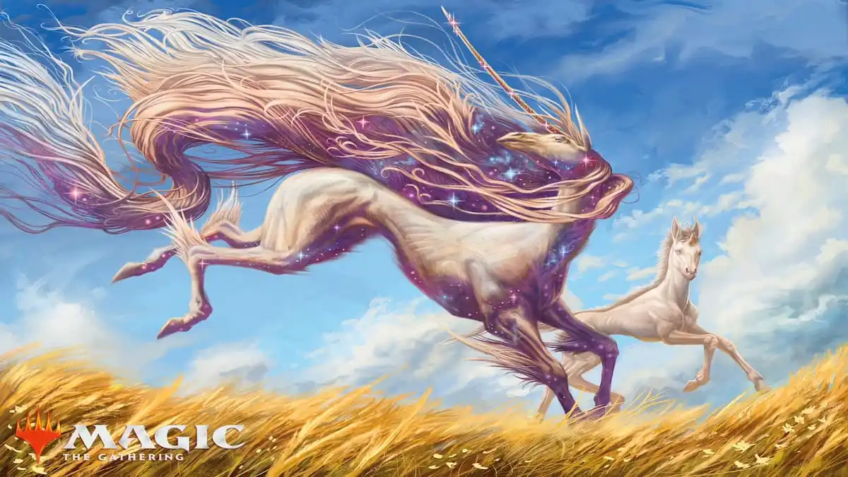 Magical unicorns in field through MH3