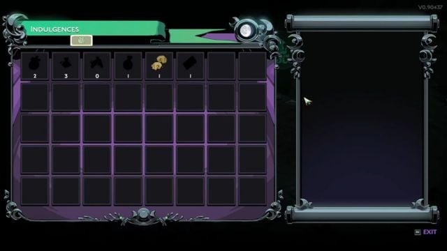 inventory with Witch's delight