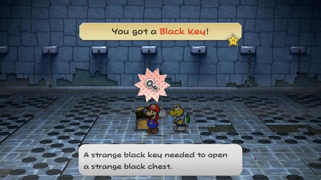 Mario finding a Black Key