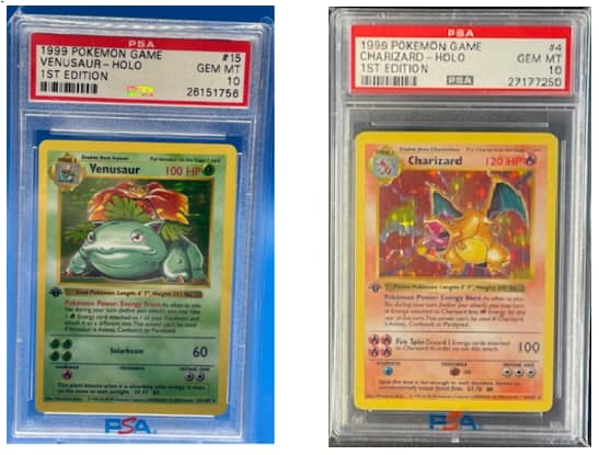 Pokemon Cards with Fake PSA label.