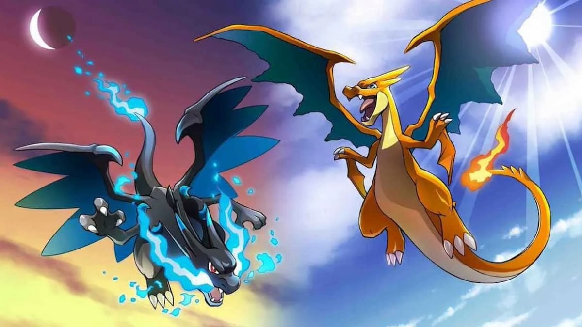 Mega Charizard in both forms.