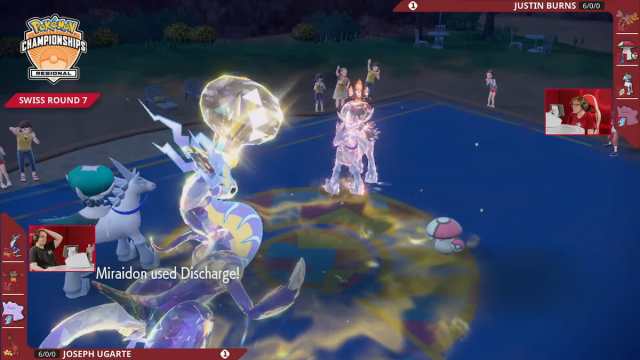 Joseph Ugarte's Miraidon using Discharge at the Pokémon Scarlet and Violet LA Regionals.