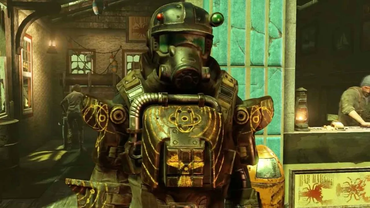 A recon Marine Armor in Fallout 4.