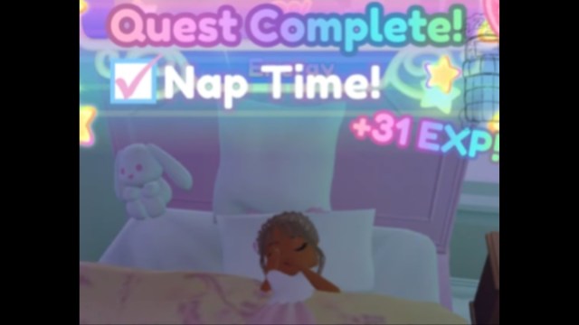 Nap Time quest completed prompt in Roblox Royale High