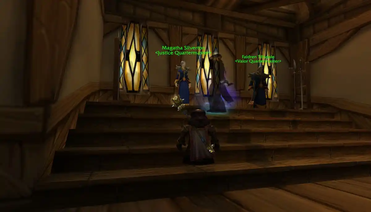 The Alliance justice point vendors in WoW Cataclysm Classic
