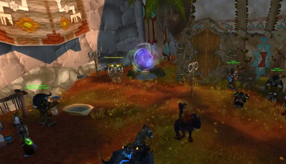 The Horde portal location to Mount Hyjal in Orgrimmar in WoW Cata Classic