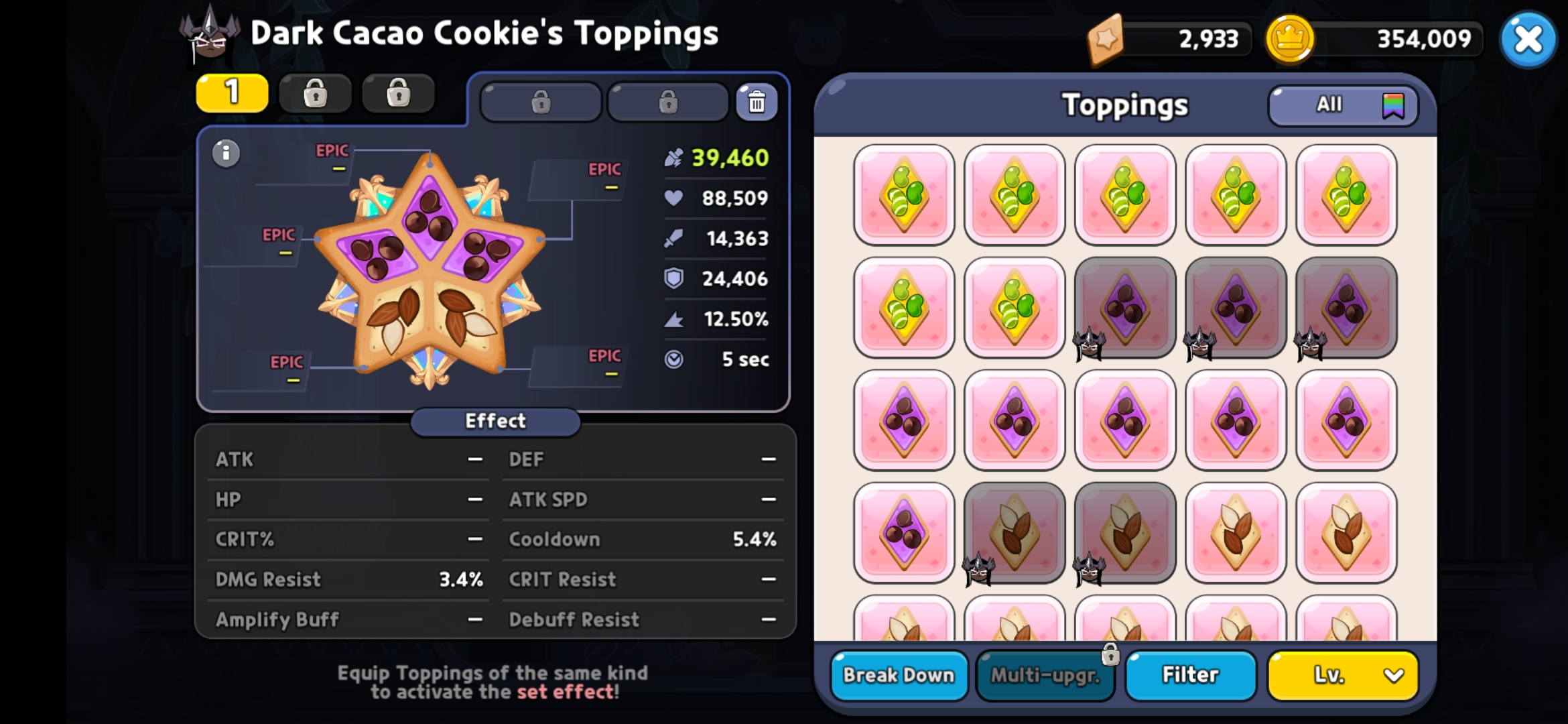 Best Dark Cacao Cookie toppings build guide in Cookie Run Kingdom