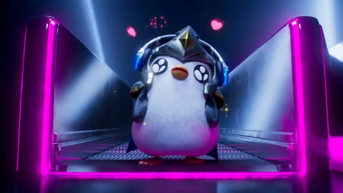 TFT Pengu character with teary eyes.