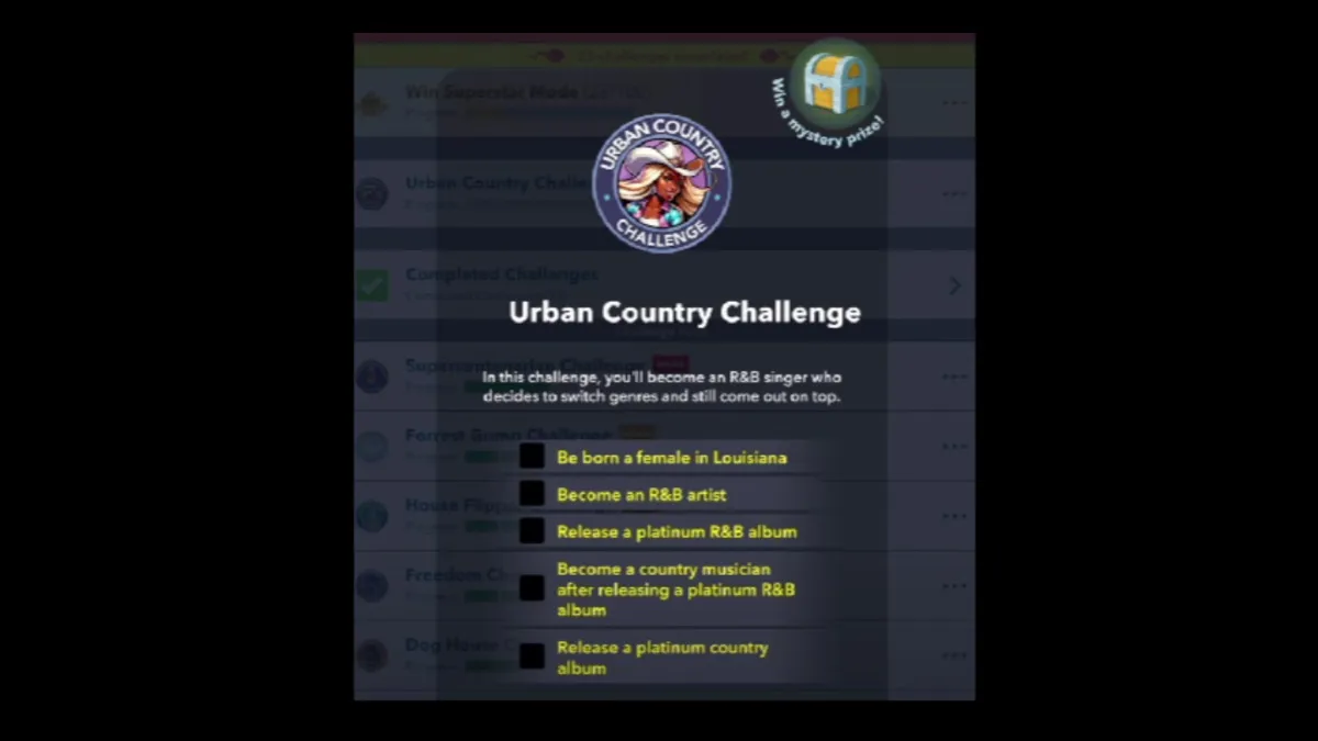 How to complete the Urban Country Challenge in BitLife