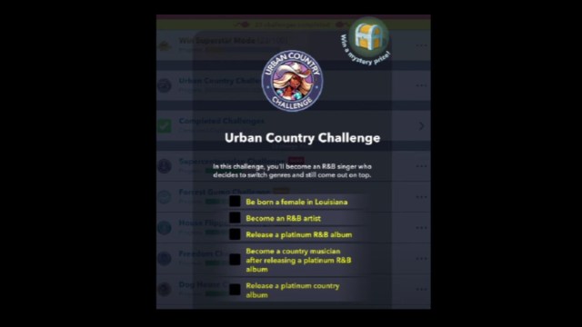 Urban Country challenge in Bitlife
