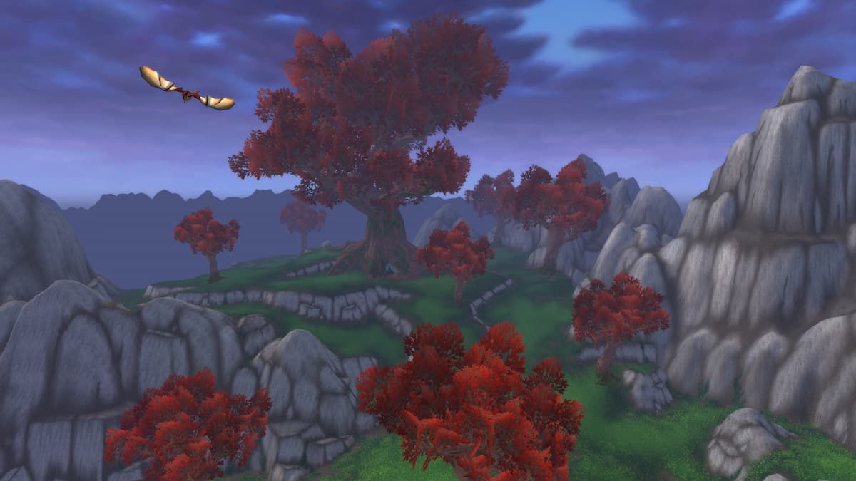 Trees in Twilight Highlands in WoW Cataclysm